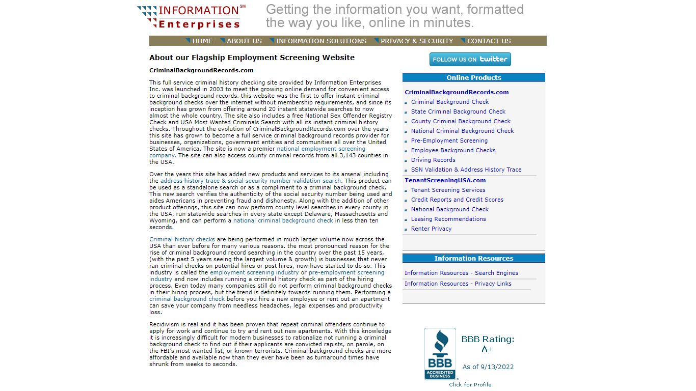 criminal background checks and criminal history information