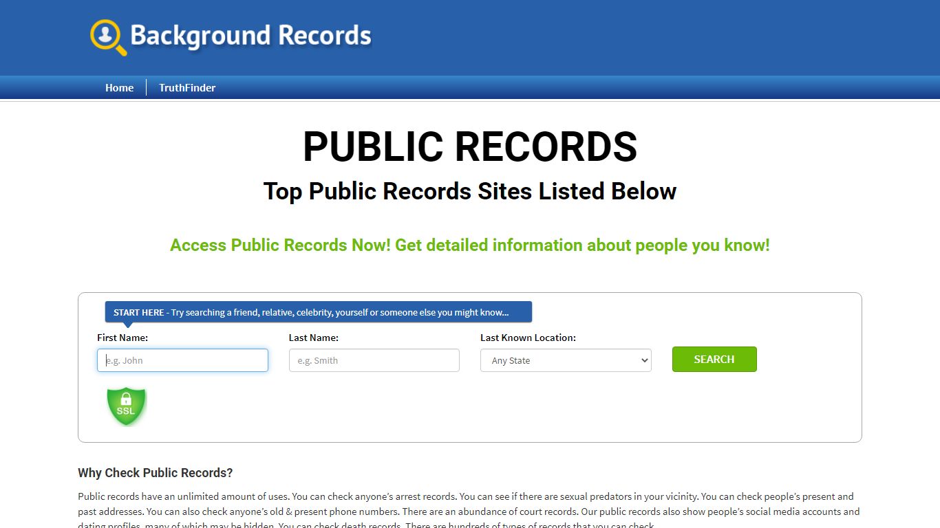 Top Public Records Sites for searching - Public Records Reviews